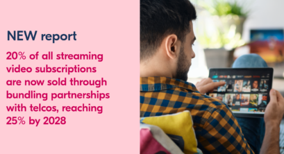 20% of streaming subscriptions delivered through telco bundling in 2023